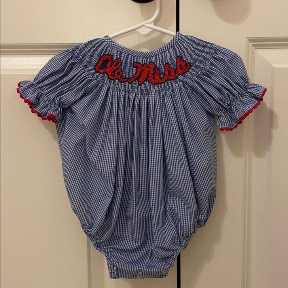 Ole Miss Smocked Romper